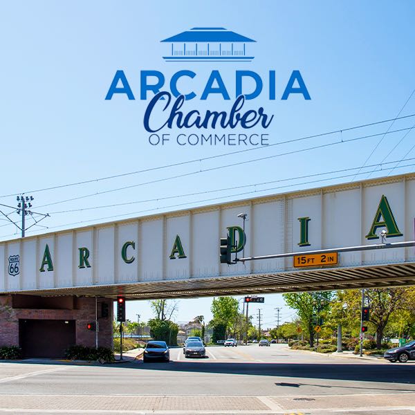 Arcadia bridge sign in Arcadia, CA