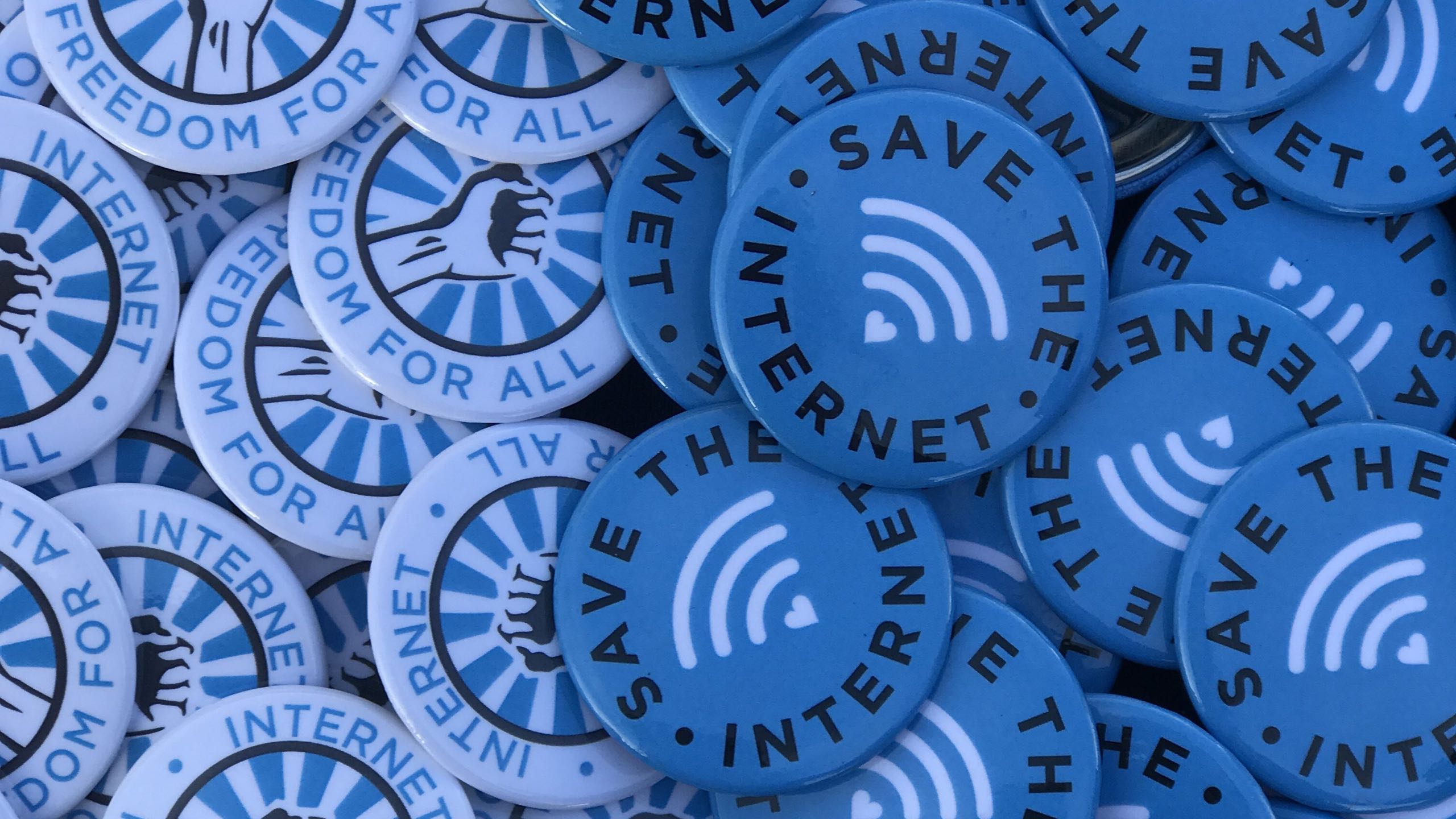 Save the Internet, and Freedom for All buttons