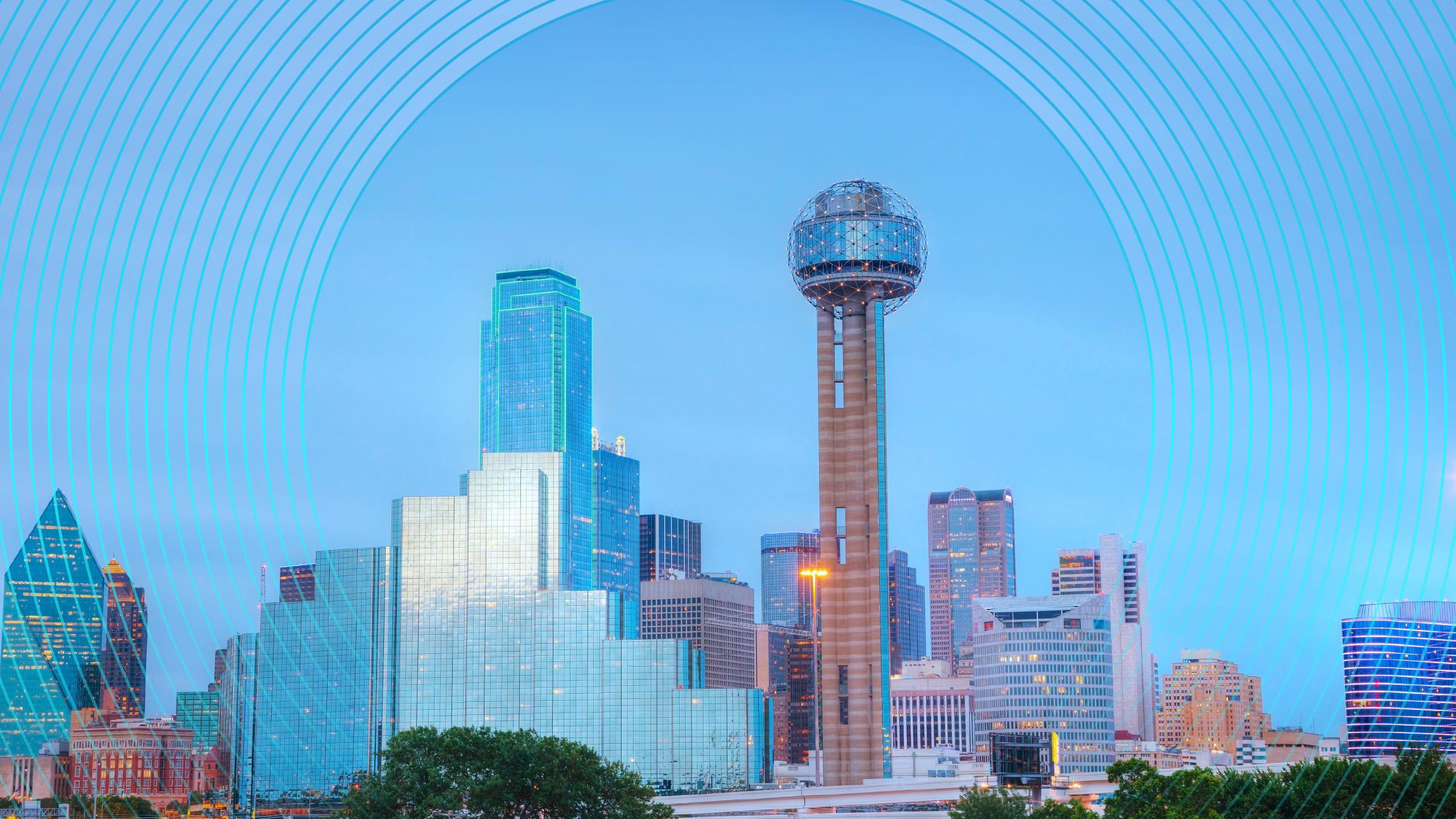 The Dallas skyline