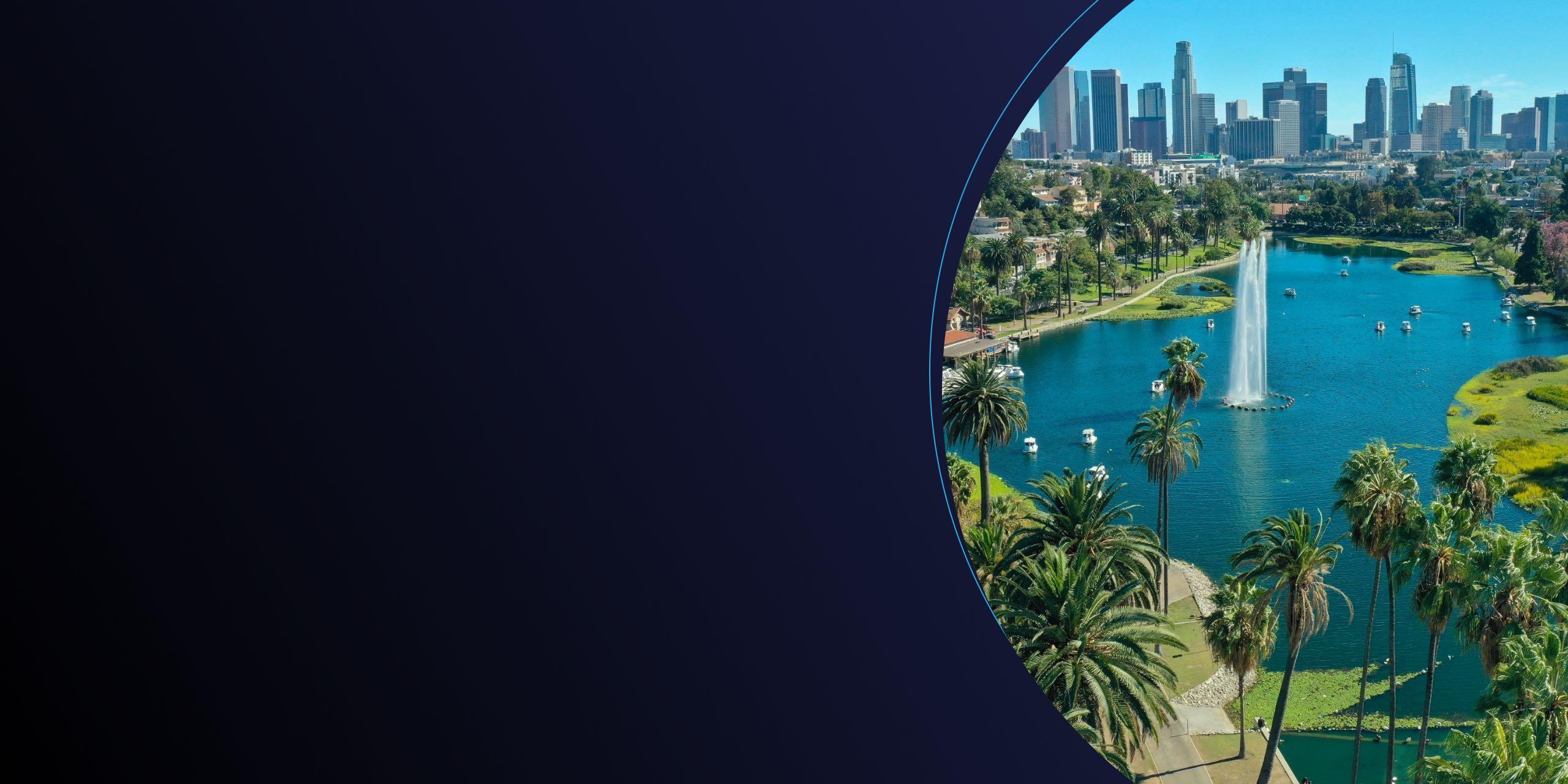 Echo Park Lake in Los Angeles, CA