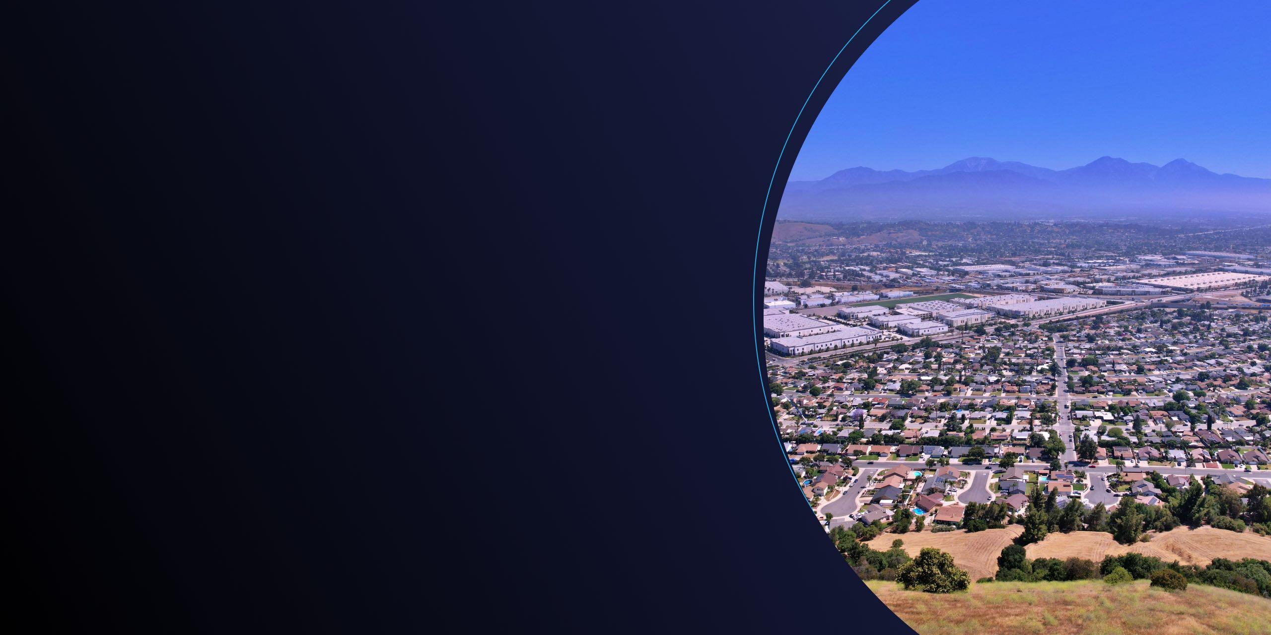 View of San Gabriel Mountains from Pomona, CA