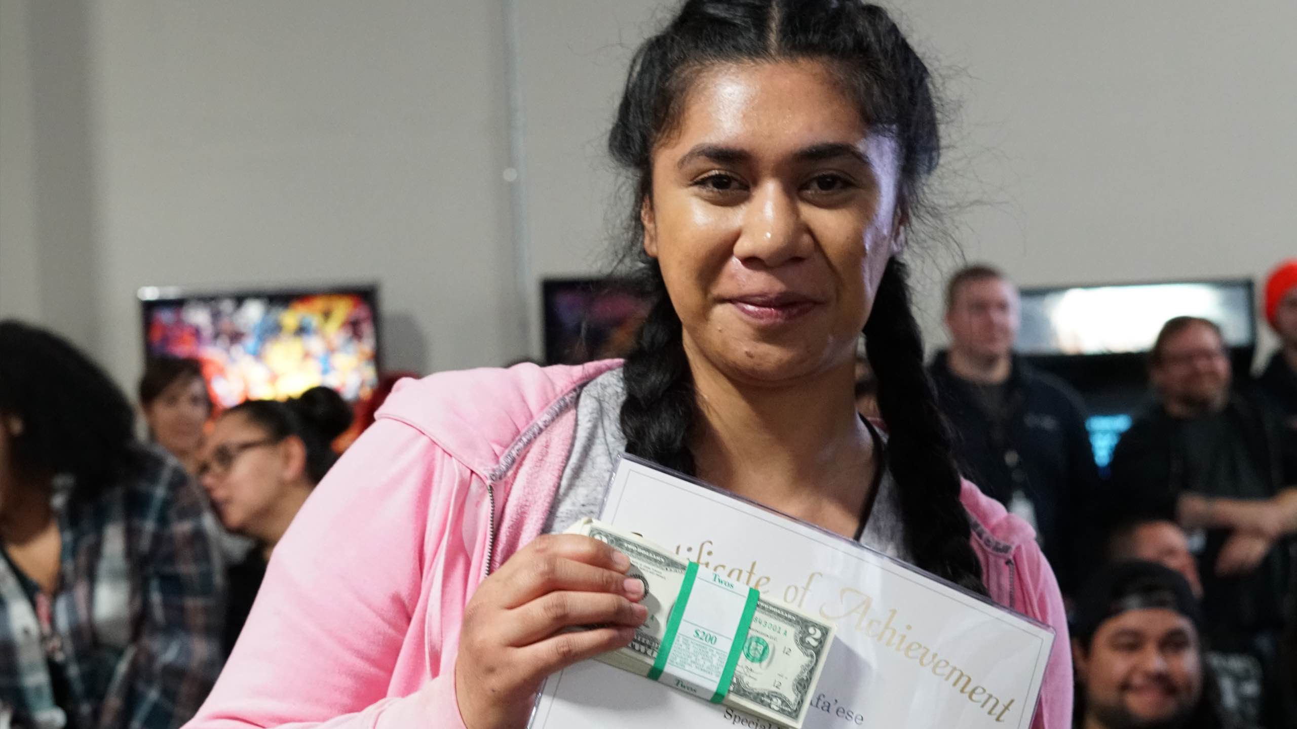 Sonic holding certificate of achievement